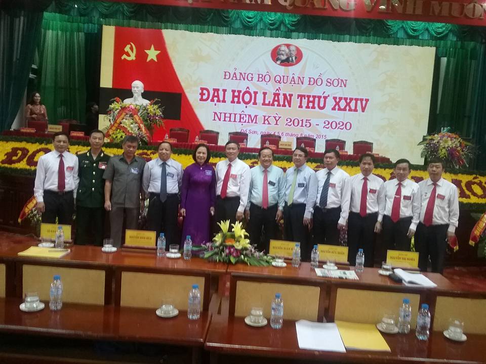 Lãnh đạo y tế quận Đồ Sơn dự Đại hội đảng bộ quận lần thứ XXIV nhiệm kỳ 2015 - 2020